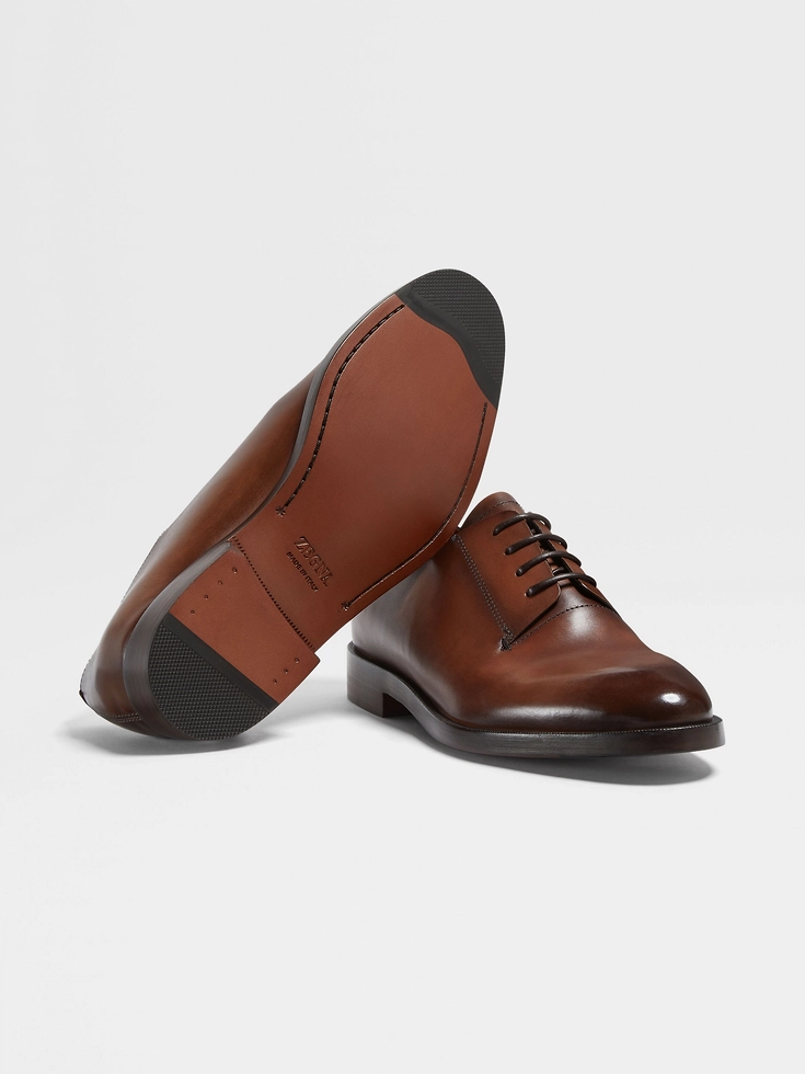 Scarpe Derby Torino in pelle marrone chiaro