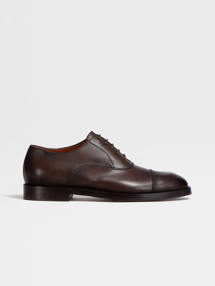 Scarpe Oxford Torino in pelle marrone