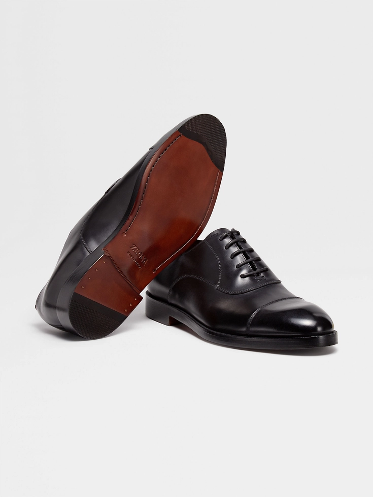 Scarpe Oxford Torino in pelle nera