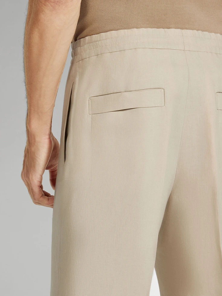 Shorts Oasi Lino color tortora chiaro