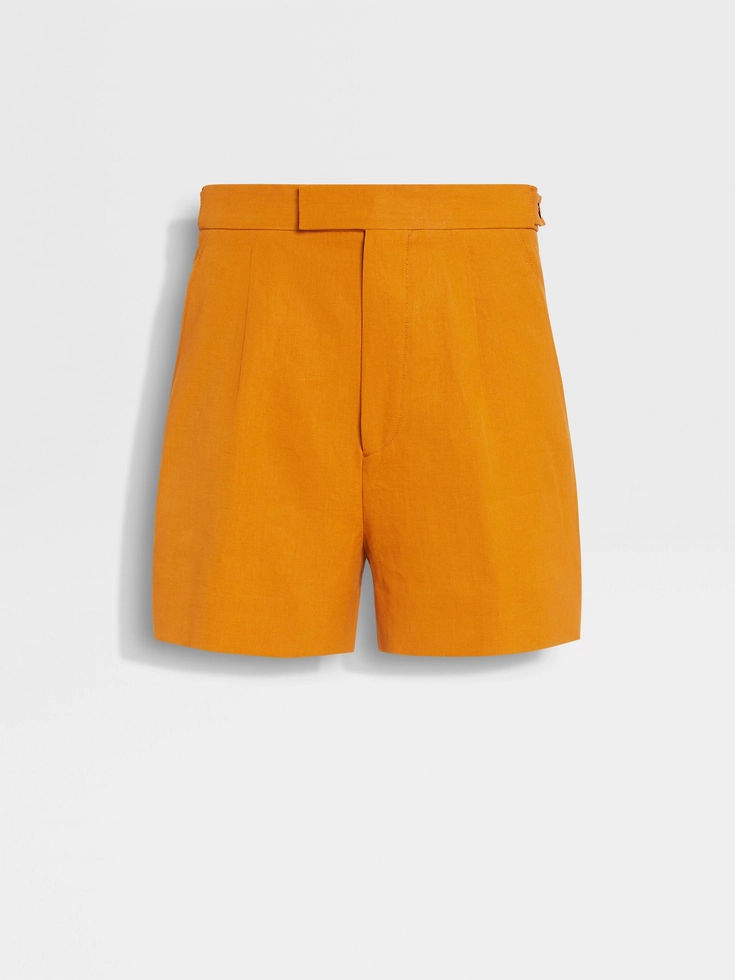 Shorts in lino Ocra Oasi