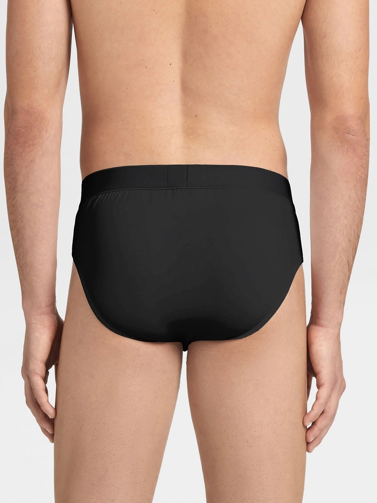 Slip midi in cotone elasticizzato nero Slip midi in cotone elasticizzato nero