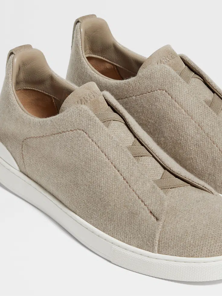 Sneakers Oasi Cashmere Triple Stitch™ color tortora chiaro