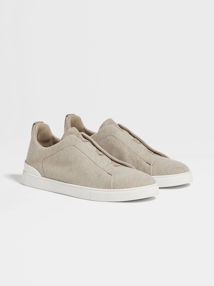 Sneakers Oasi Cashmere Triple Stitch™ color tortora chiaro