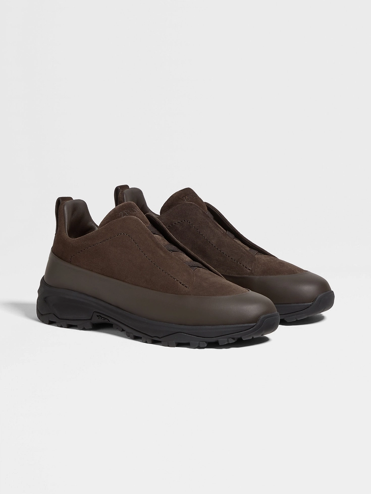Sneakers Triple Stitch™ Monte in pelle e camoscio marrone