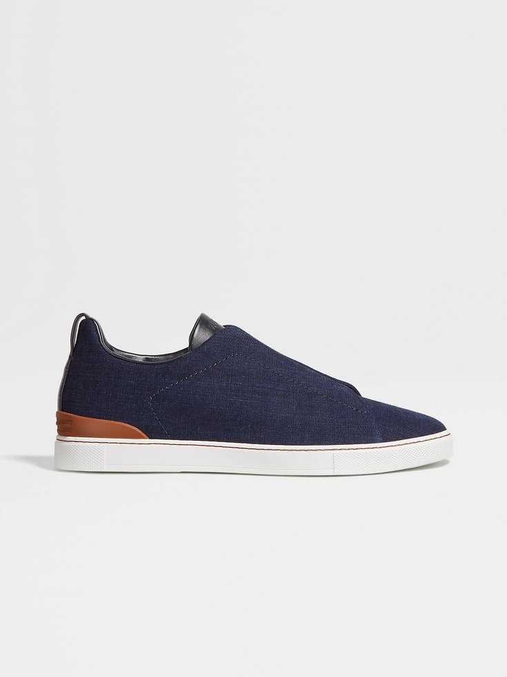 Sneakers Triple Stitch™ in denim di cotone blu navy Sneakers Triple Stitch™ in denim di cotone blu navy