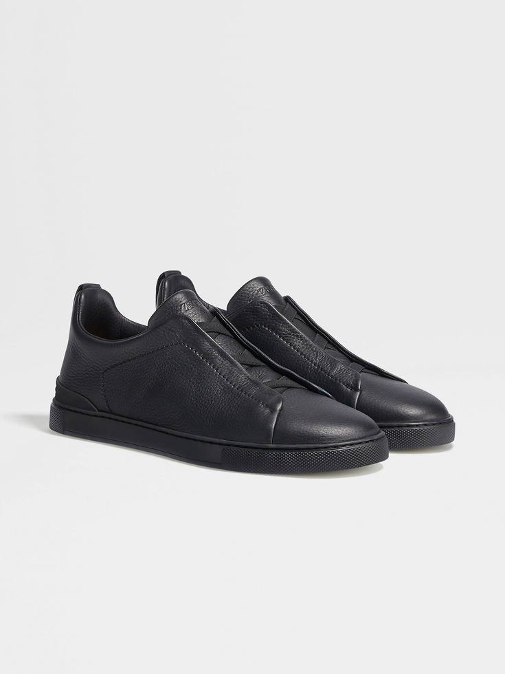Sneakers Triple Stitch™ in pelle di cervo nera