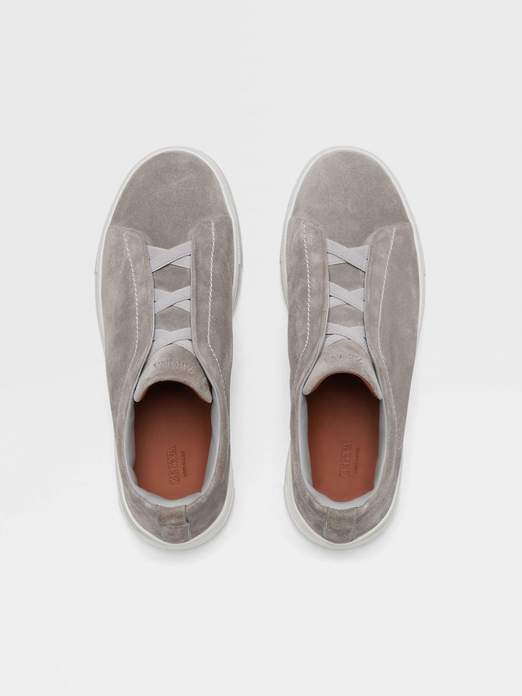 Sneakers Triple Stitch™ in pelle scamosciata grigio mélange Sneakers Triple Stitch™ in pelle scamosciata grigio mélange