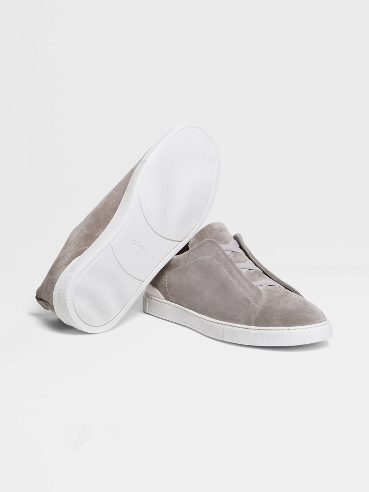 Sneakers Triple Stitch™ in pelle scamosciata grigio mélange Sneakers Triple Stitch™ in pelle scamosciata grigio mélange