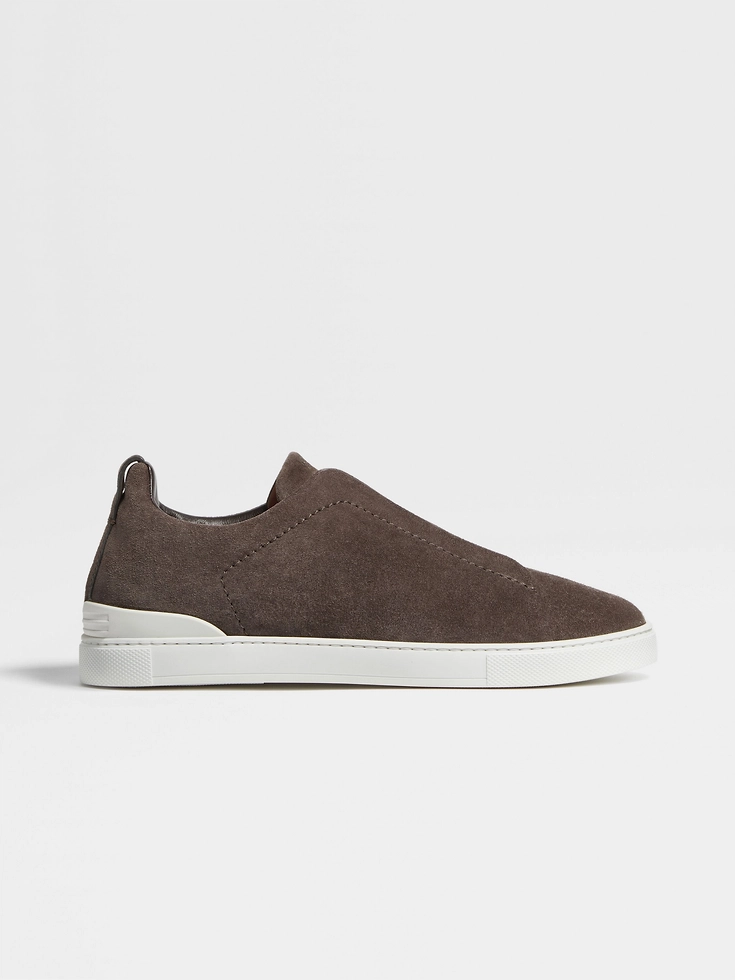 Sneakers Triple Stitch™ in pelle scamosciata marrone Sneakers Triple Stitch™ in pelle scamosciata marrone