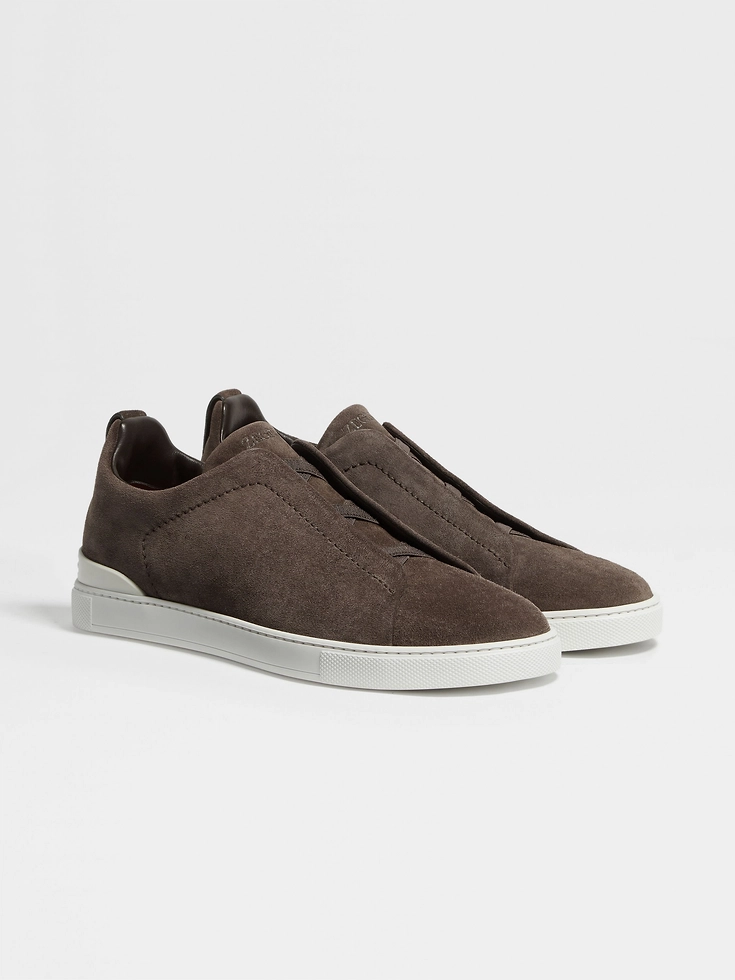 Sneakers Triple Stitch™ in pelle scamosciata marrone