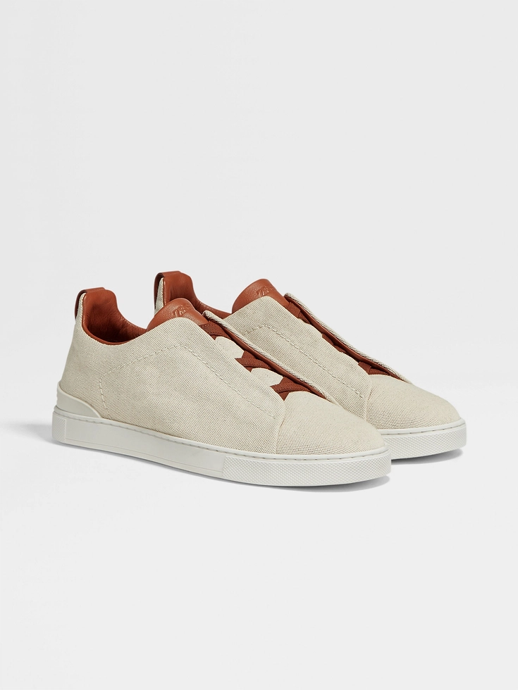 Sneakers Triple Stitch™ in tela bianco sporco