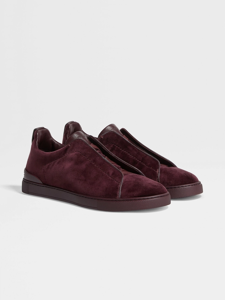 Sneakers Triple Stitch™ in velluto viola scuro