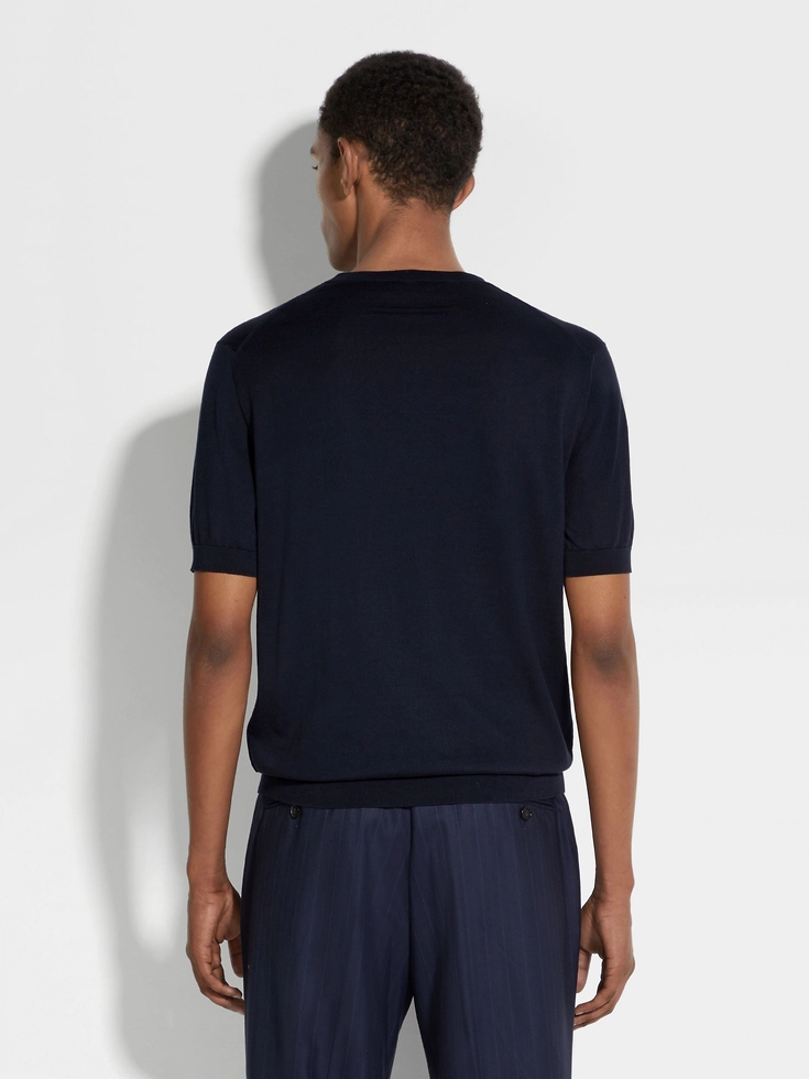 T-shirt in cotone premium blu navy T-shirt in cotone premium blu navy