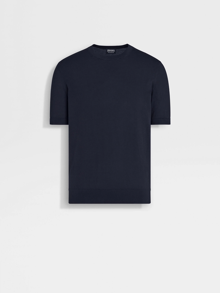 T-shirt in cotone premium blu navy