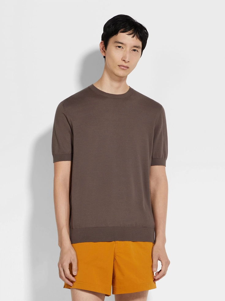 T-shirt in cotone premium color talpa scuro T-shirt in cotone premium color talpa scuro