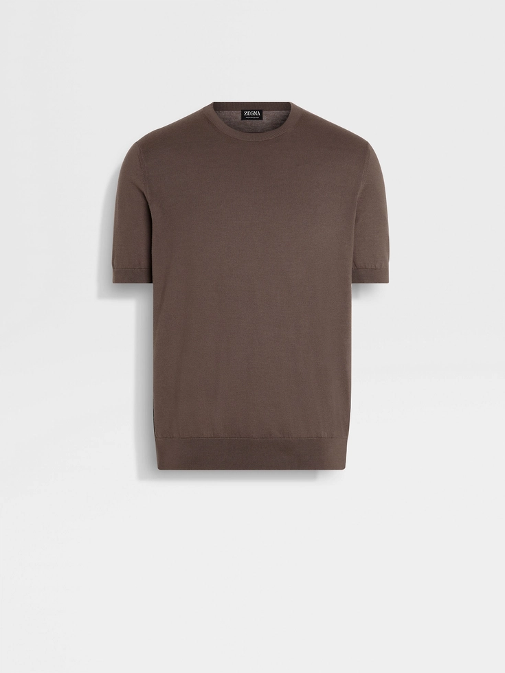 T-shirt in cotone premium color talpa scuro