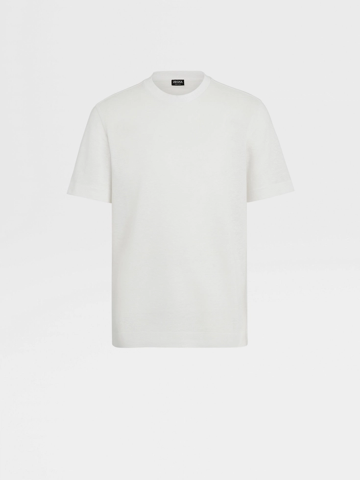 T-shirt in lino bianco